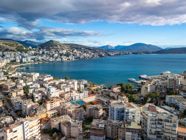 Panoramic view of Sarandë  showcasing modern urban living and real estate opportunities