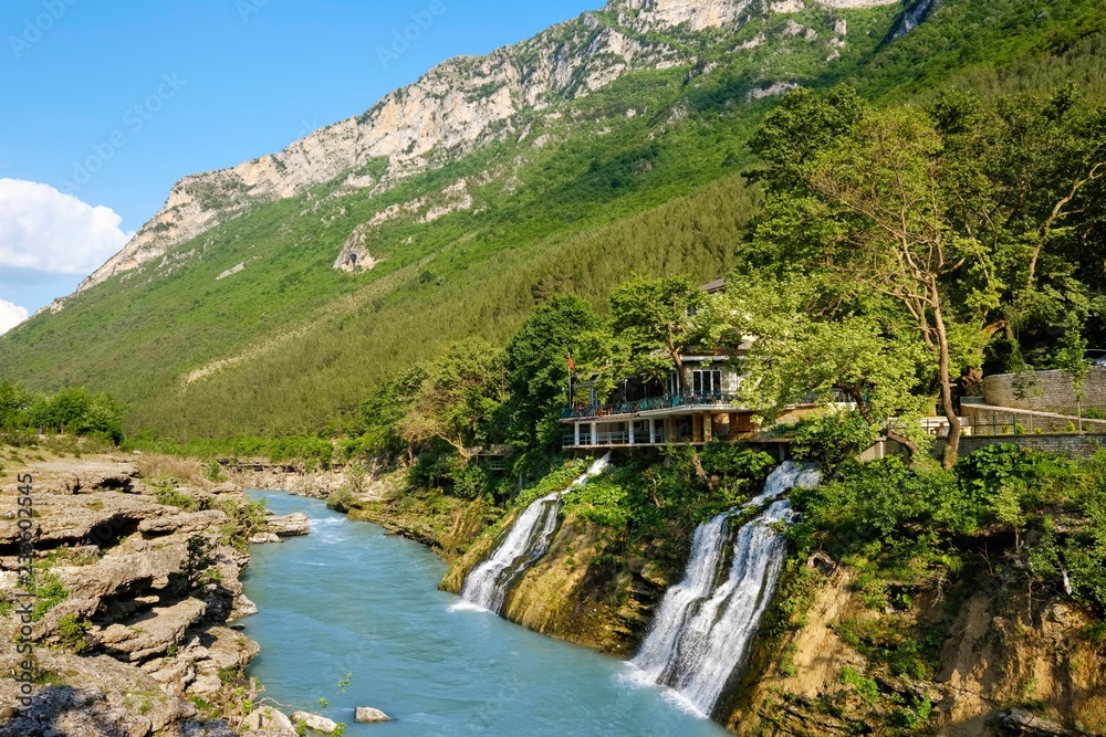 Panoramic view of Këlcyrë  showcasing modern urban living and real estate opportunities