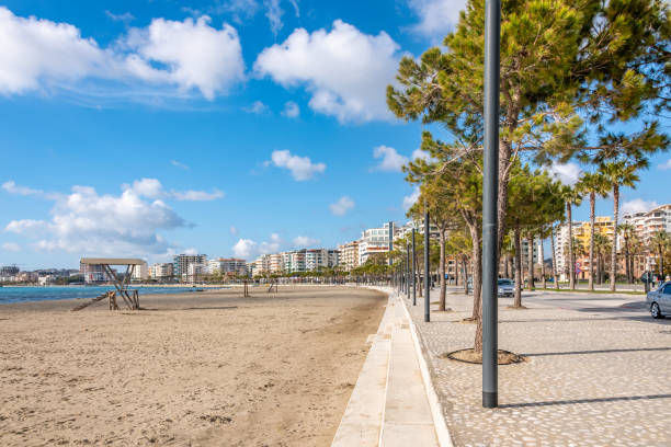 Modern apartment buildings and houses in Vlore showcasing beautiful real estate properties